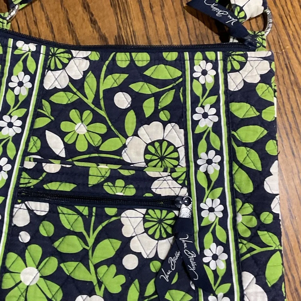 Vera Bradley floral canvas backpack with matching quilted shoulder purse-pockets